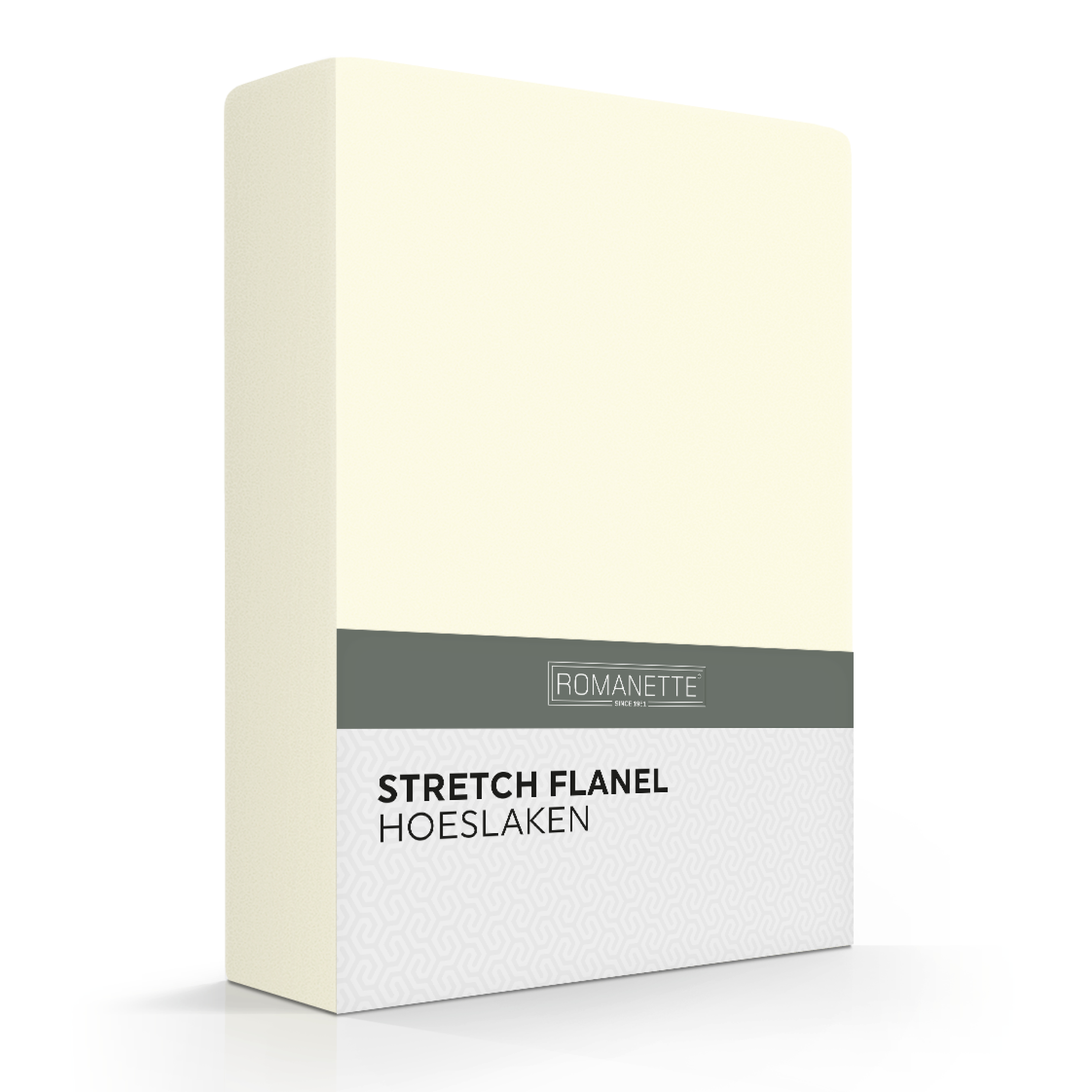Stretch flanel hoeslaken Ivoor